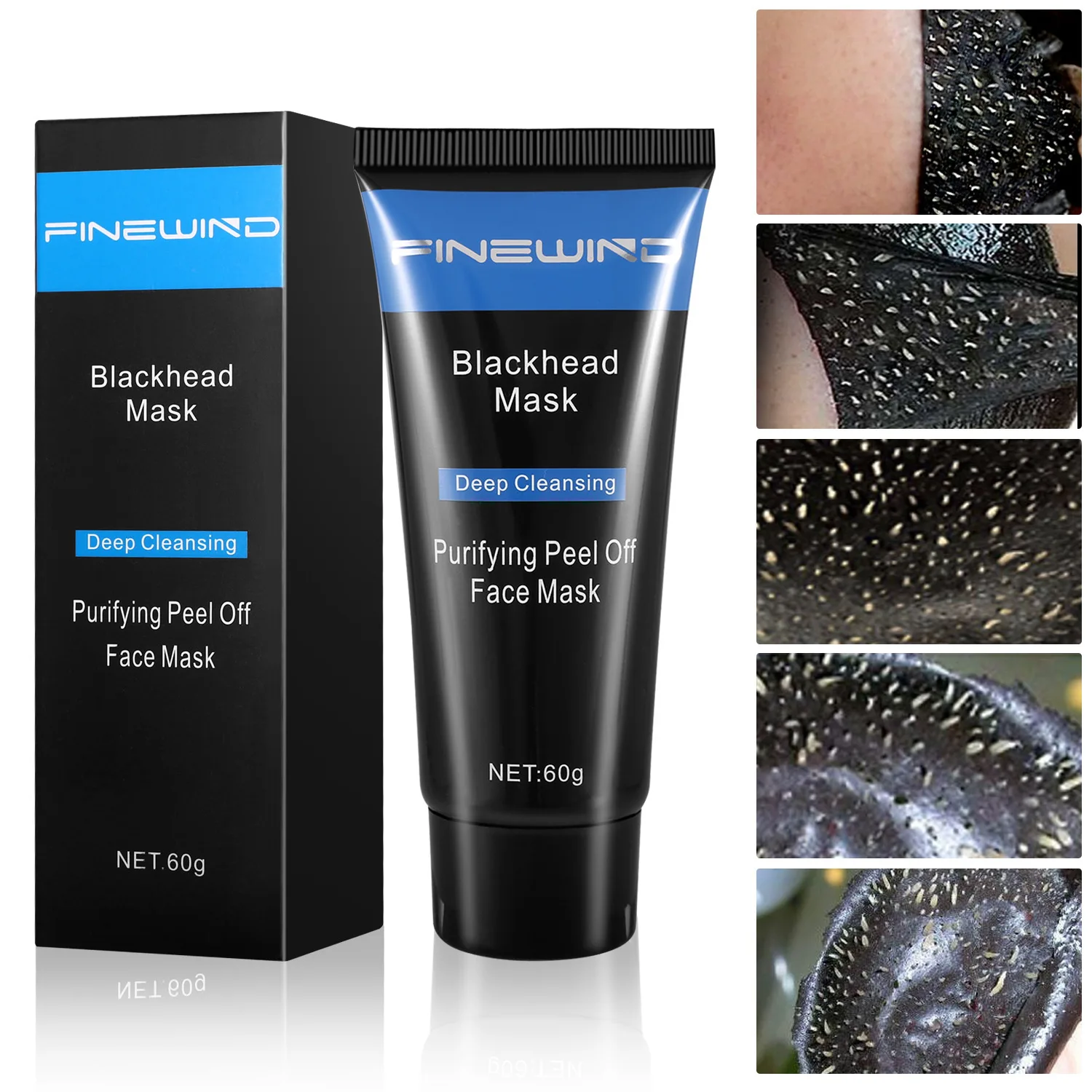 MABOX Black Nose Blackhead Remover Face Mask Peel Off Black Head Acne Treatments Deep Clean Skin Care Charcoal Mask DROPSHIP