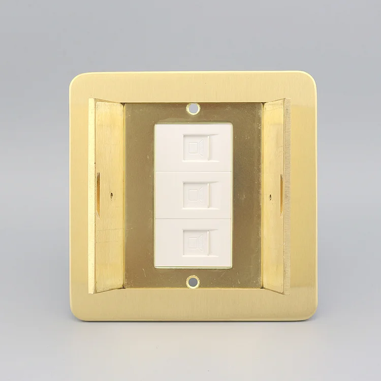 SeTo Concealed Type Floor Socket Three Ports RJ45 Cat5e Network Panel Waterproof Wall Plate Keystone Receptacle | Обустройство дома