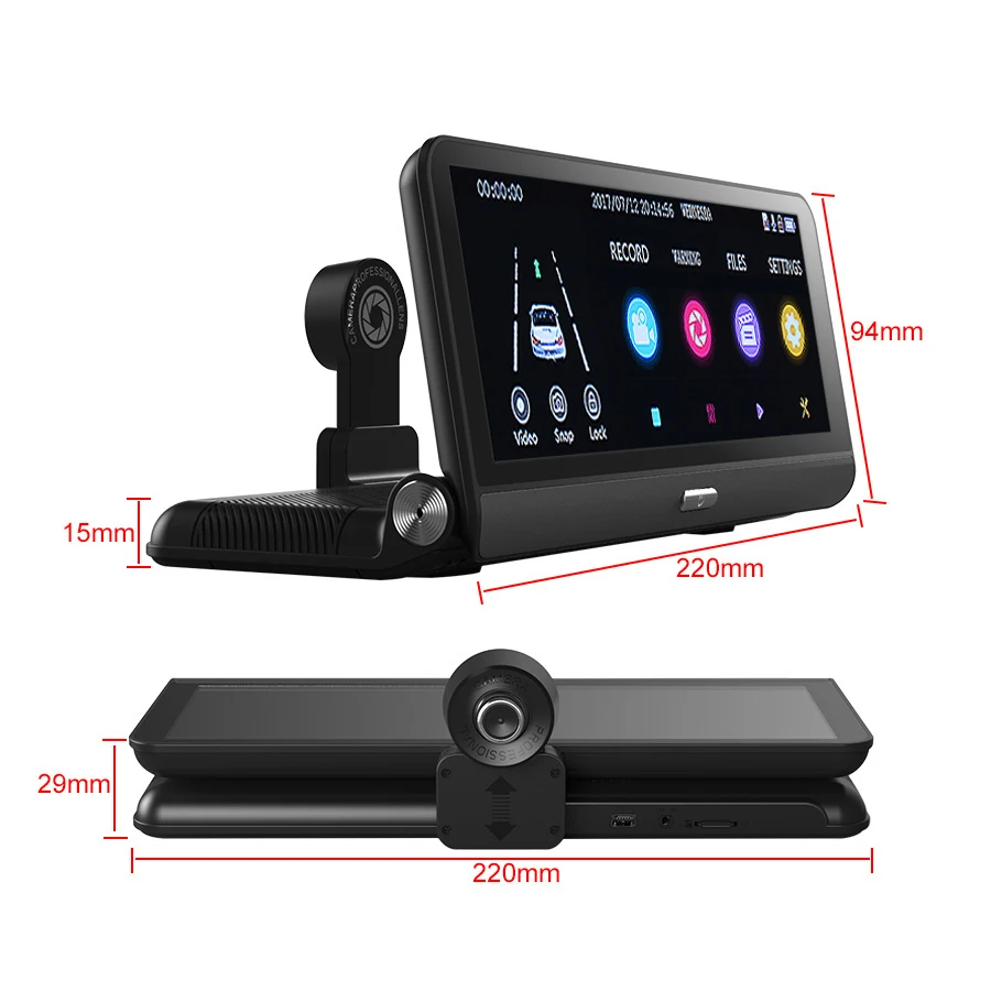 Автомобильный видеорегистратор Anfilite 8 &quotс сенсорным экраном 1080 P двойной