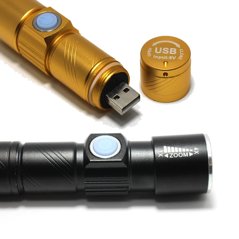 Мини USB удобный мощный светодиодный светильник-вспышка перезаряжаемый фонарь usb флэш-светильник светодиодный фонарь для велосипеда Масштабируемая лампа для охоты