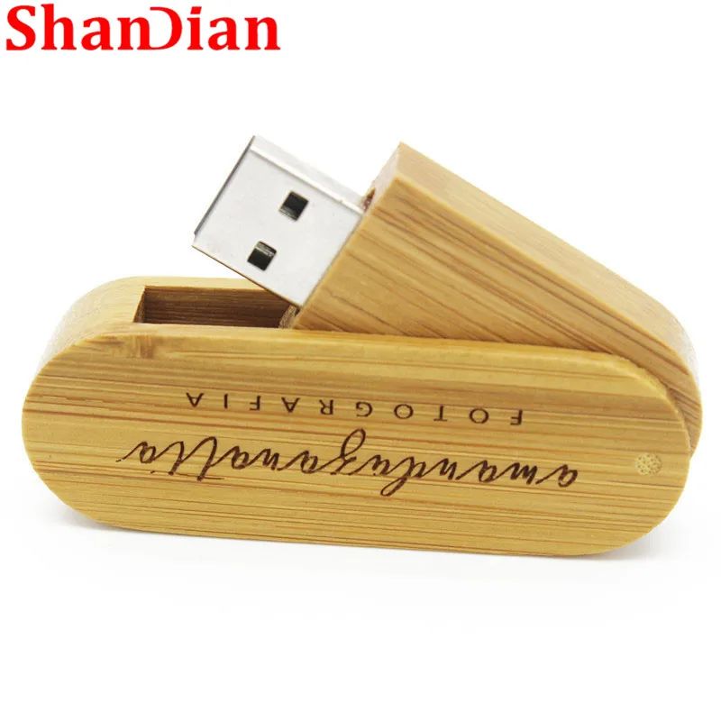 SHANDIAN (более 1 шт. бесплатный логотип) rotatabl деревянный usb флэш накопитель 8gb16gb 32gb 64GB