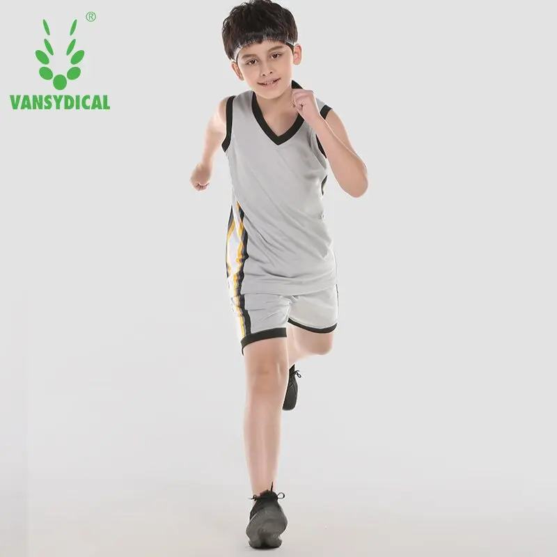 Спортивные костюмы Vansydical для детей комплекты баскетбола и футбола шорты без
