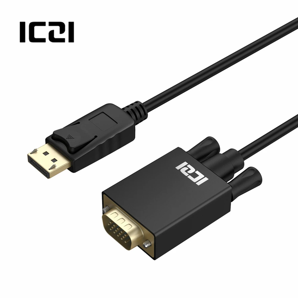 ICZI DisplayPort to VGA Cable DP Adapter for Lenovo HP etc Laptop PC Accessories TV Projector Monitor |
