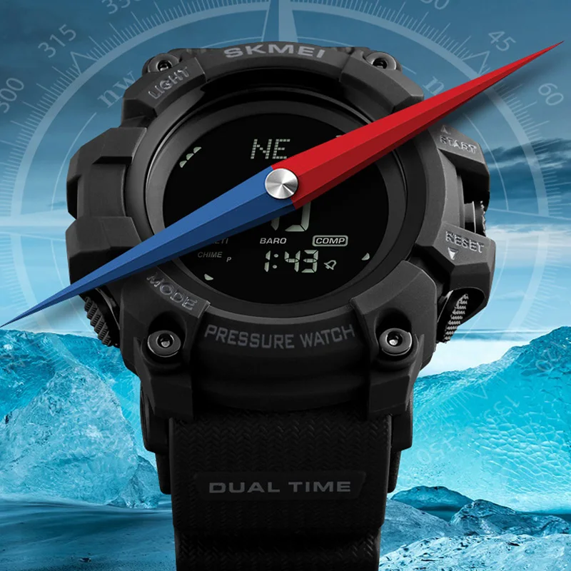 

Sports Watches Men Outdoor Digital Watch Hours Altimeter Countdown Pressure Compass Thermometer Men's Wrist Watch SKMEI 2018