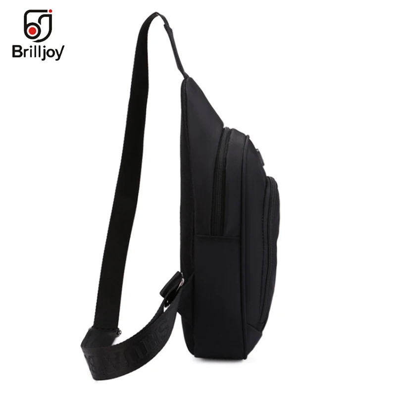 Brilljoy Men's Fashion Crossbody Bags for Men Messenger Chest Bag Casual Bag Waterproof Nylon Single Shoulder Strap Pack 2019New