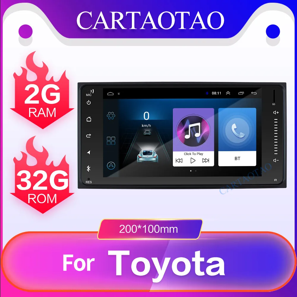 2 din Android 8.1OS для Toyota Corolla E140/150 2006-2013 автомобильный навигационный видео мультимедийный плеер Автомобильный Радио 2.5HD gps wifi плеер