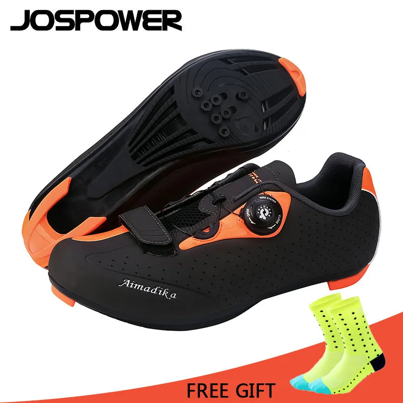 JOSPOWER MTB Road велосипедная обувь мужская велосипедная обувь износостойкая самоблокирующаяся велосипедная обувь спортивные кроссовки Sapatilha Ciclismo - Цвет: orange