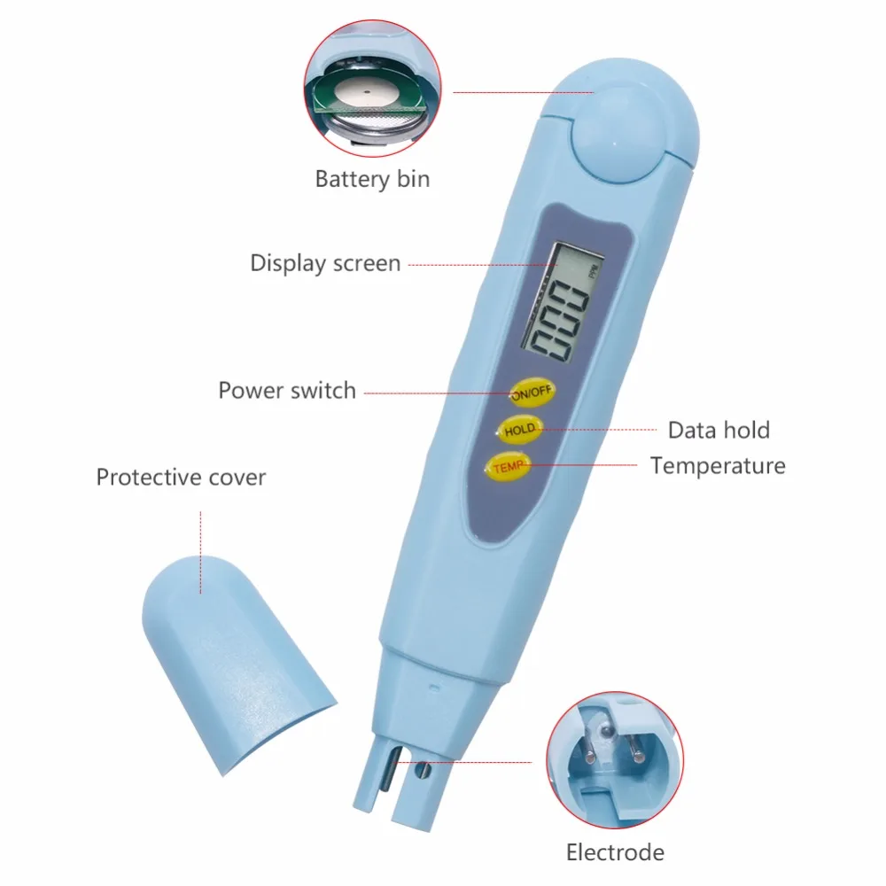Yieryi Новый Цифровой TDS метр тест er PH качество воды 0 9990 PPM Чистота фильтр ЖК