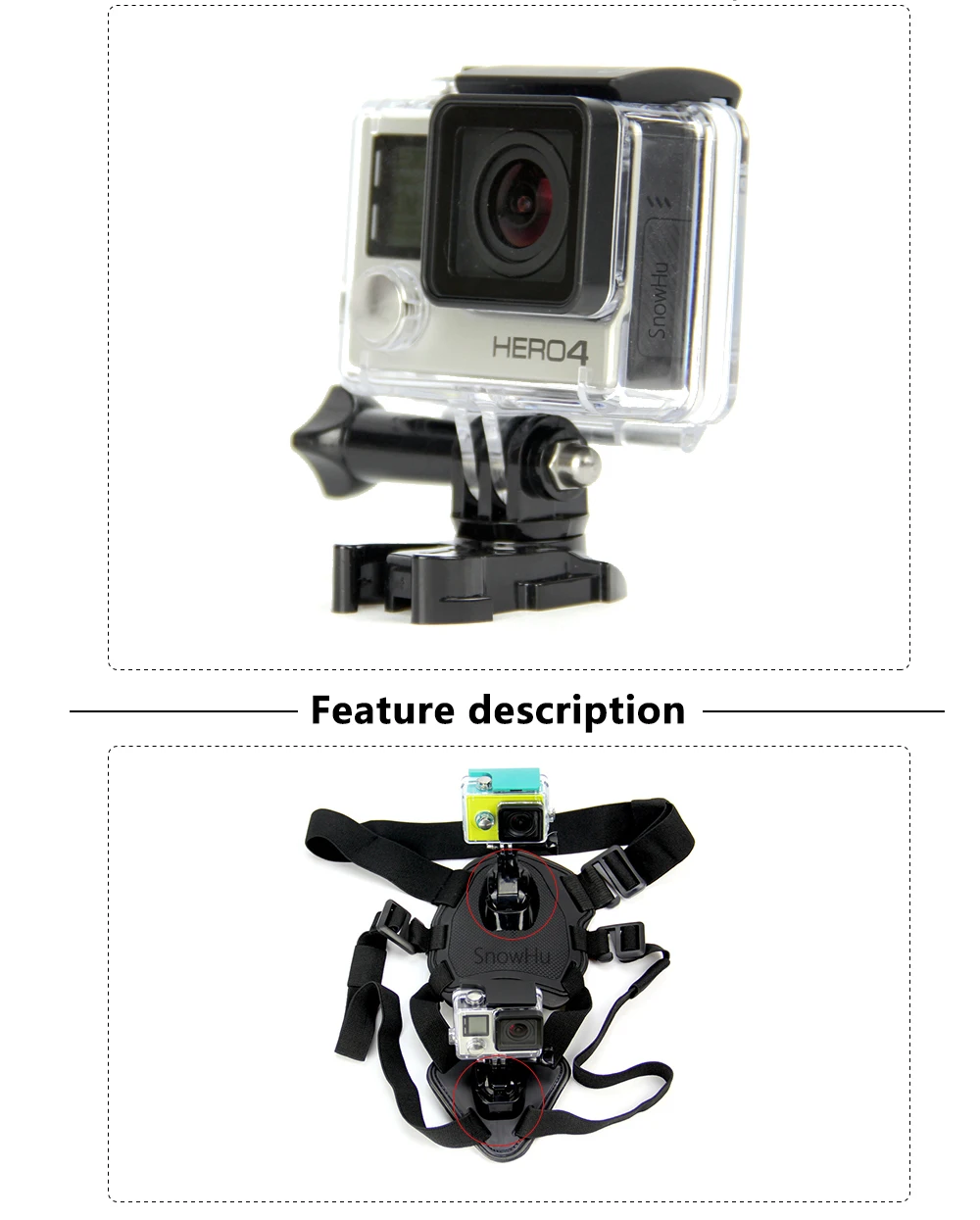 Аксессуары snowhu для GoPro Крепление 360 градусов Поворот быстросъемная пряжка на вертикальную поверхность для yi для экшн-камеры GoPro Hero 8/7/6/5/4 GP203