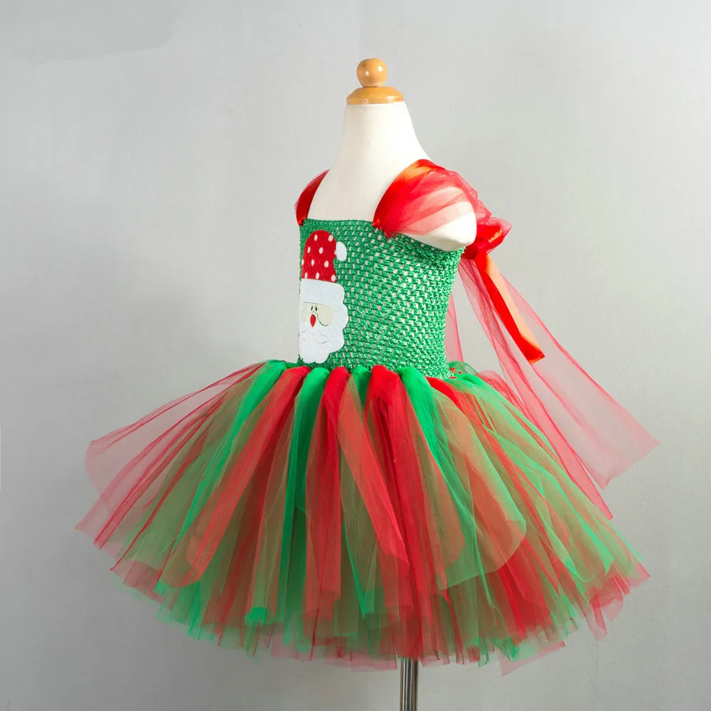 Christmas Girls Dress Kids Dresses For Costumes Ball Gown Santa Claus Toddler Baby Girl Party Cartoon Clothes | Детская одежда и