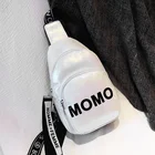 1 шт. Стильная Женская поясная сумка из ПУ кожи с принтом Момо, однотонная нагрудная сумка для спорта на открытом воздухе, новинка