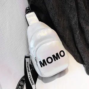 1 шт. Стильная Женская поясная сумка из ПУ кожи с принтом Момо, однотонная нагрудная сумка для спорта на открытом воздухе, новинка