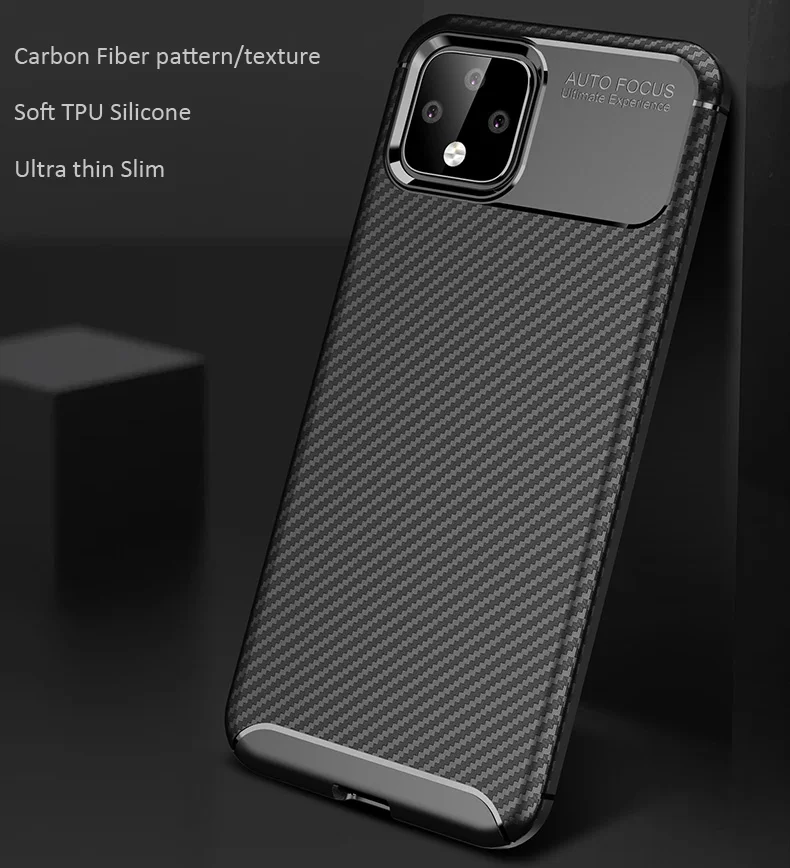 Чехол из углеродного волокна для Google Pixel 4 XL TPU силиконовый защитный чехол из волоконной ткани