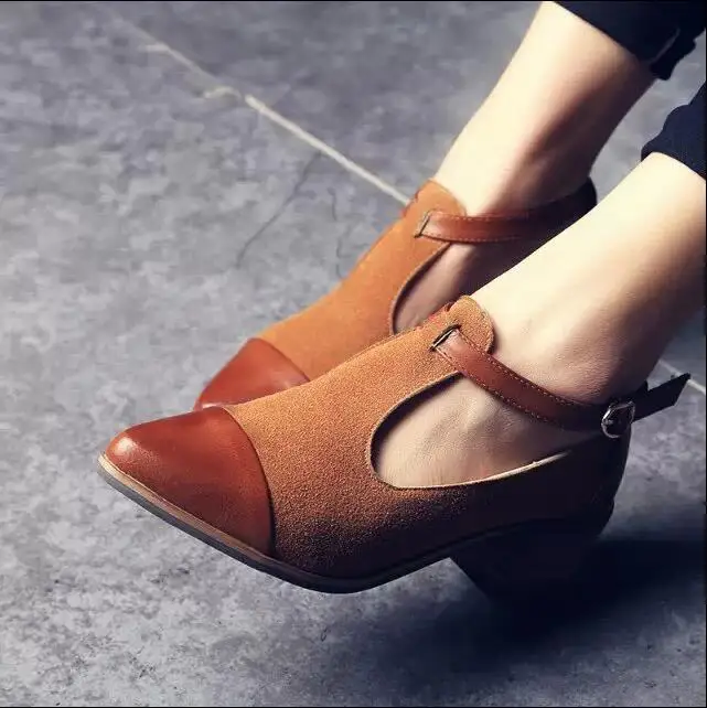 Женские туфли оксфорды Женская обувь с острым носком на плоской подошве|ladies shoes