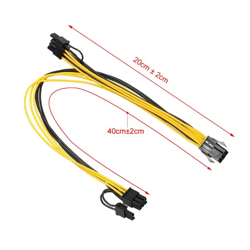 5 шт./лот 6 контактный PCI Express на 2 x PCIe 8 (6 + 2) pin M/F материнская плата видеокарта e GPU