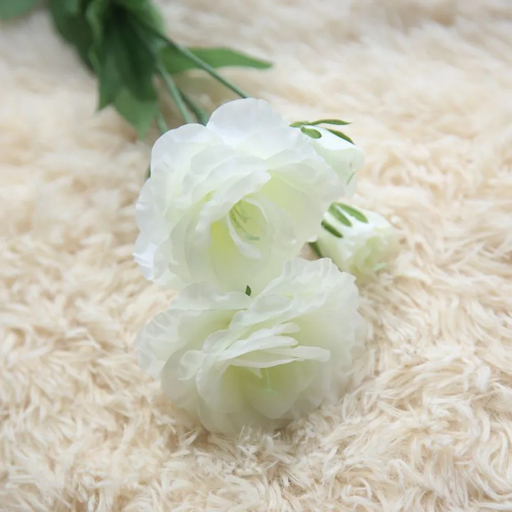Искусственные цветы 4 Eustoma для дома свадьвечерние НКИ праздничное украшение