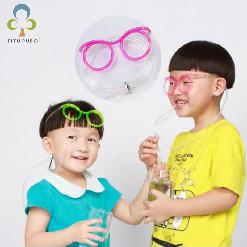 5pcs Creative funny straws Funny style party glasses shape let the children fall in love with drinking fruit juice LYQ | Дом и сад