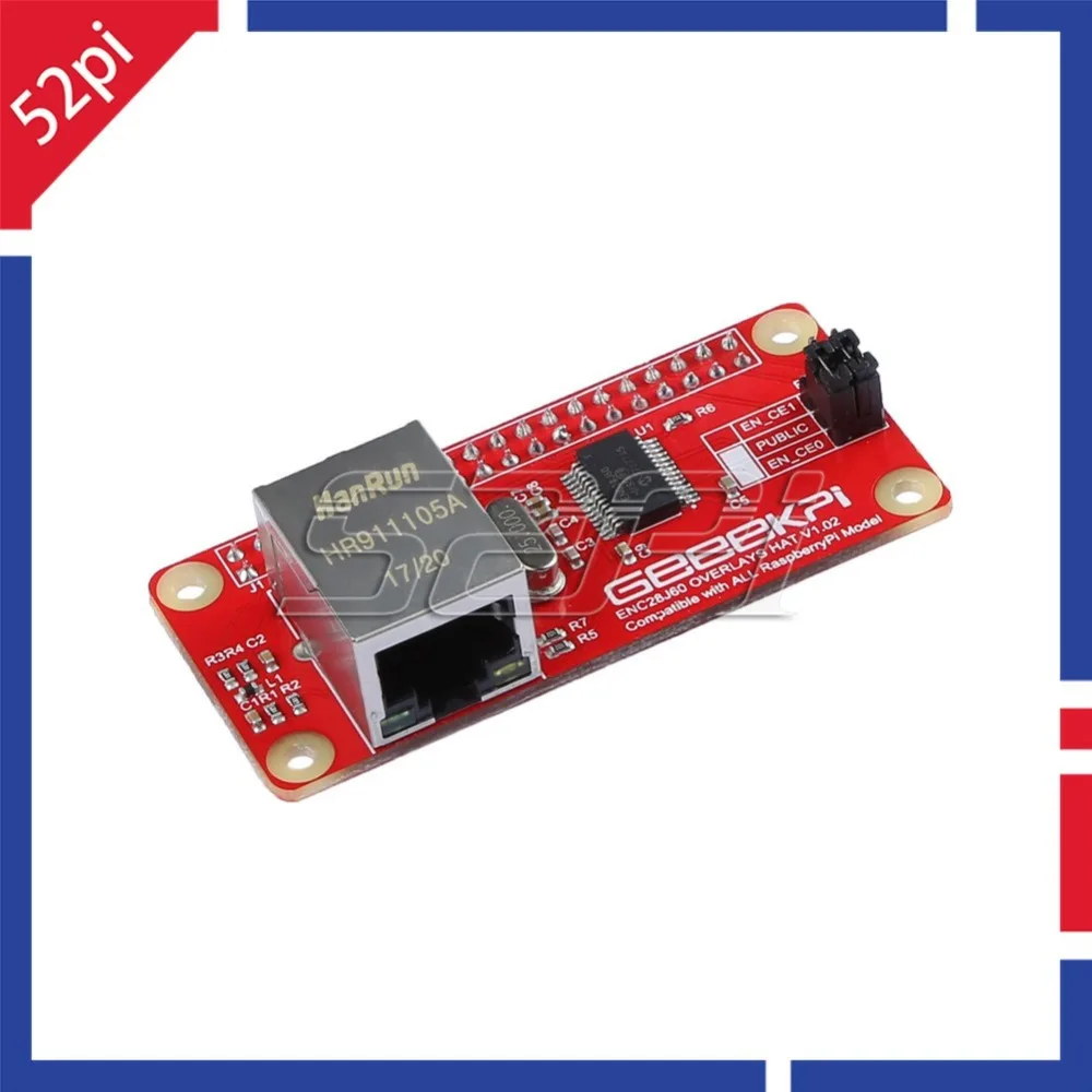 Сетевой адаптер 52Pi Enc28j60 для Raspberry Pi 4 B ( Model ) / Zero|Аксессуары демонстрационных