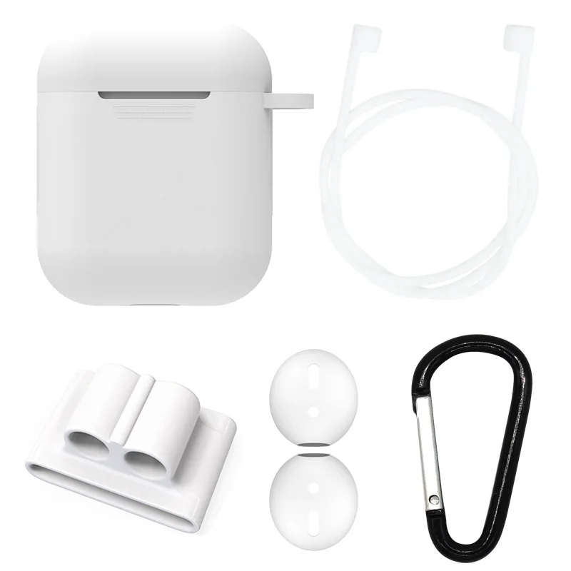 5 в 1 Аксессуары для наушников силиконовый чехол IPhone Air pods I10/19 S/I12 наушники Airpods