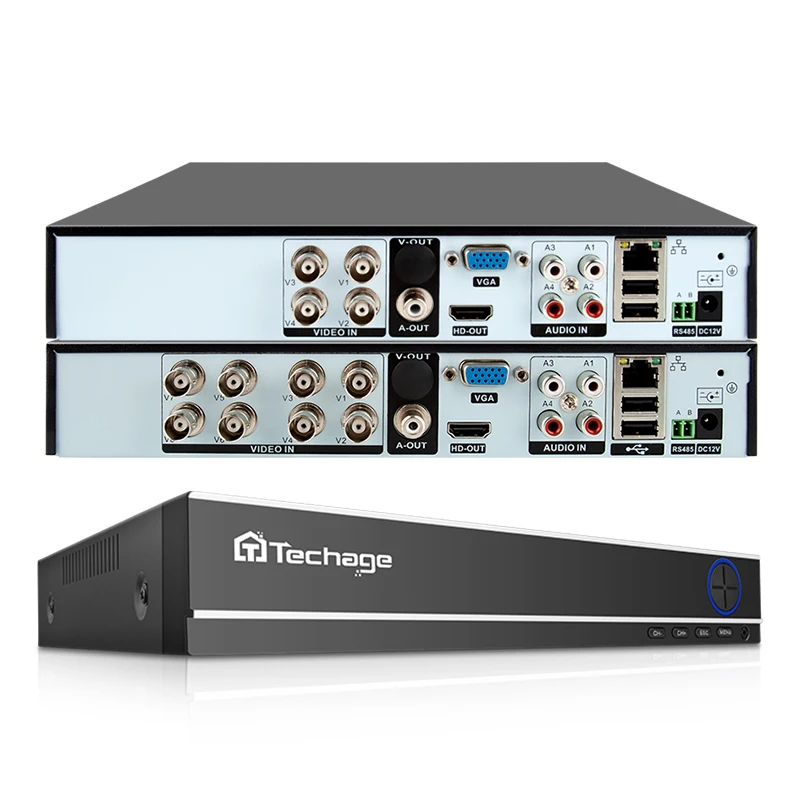 Techage XMeye 8CH H.264 1080P HDMI AHD CCTV DVR NVR HVR 1080N 2MP P2P Домашняя безопасность цифровой
