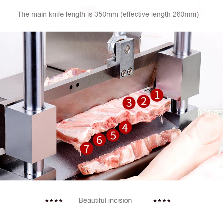 Трудосберегающий Коммерческая Нержавеющая Сталь Ребра гильотина машина