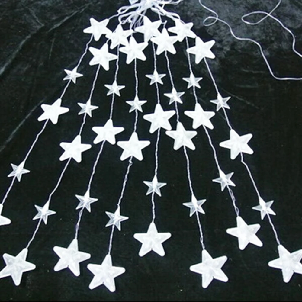 Праздничная светодиодная гирлянда занавеска звезды 5 м * 1 136 светодиодов с