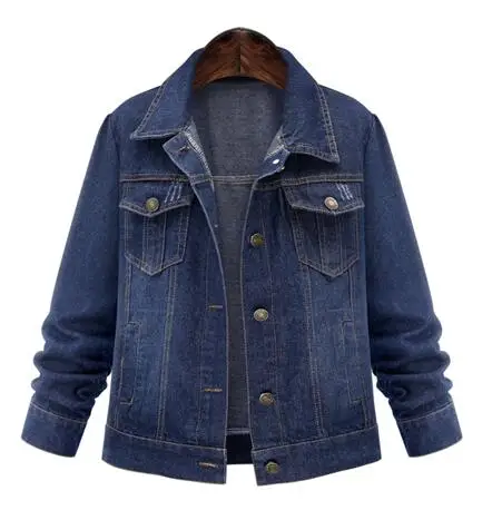 Женская джинсовая куртка с цветочной вышивкой Весенняя длинная рваная большого