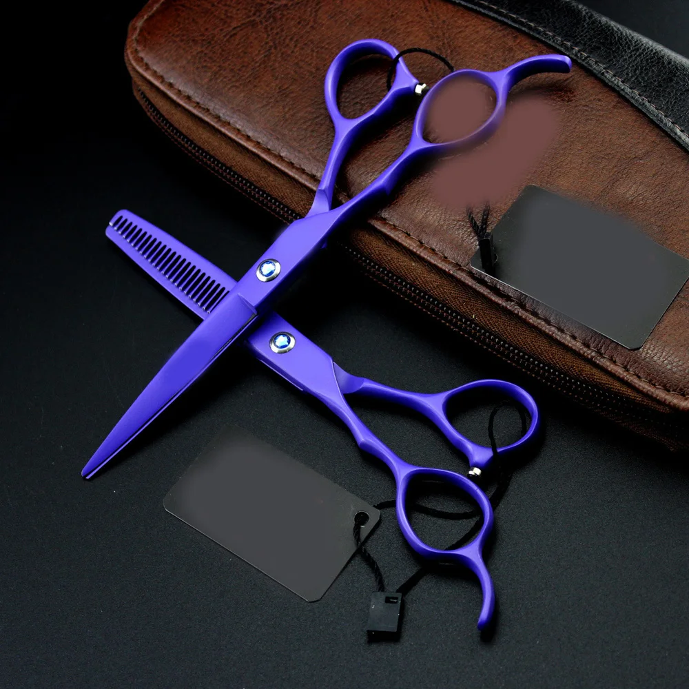 Ножницы Парикмахерские синие 6 дюймов 5 дюйма для левшей | волос