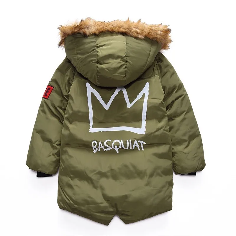 Подростков пальто для мальчиков и девочек парки верхняя одежда теплый с