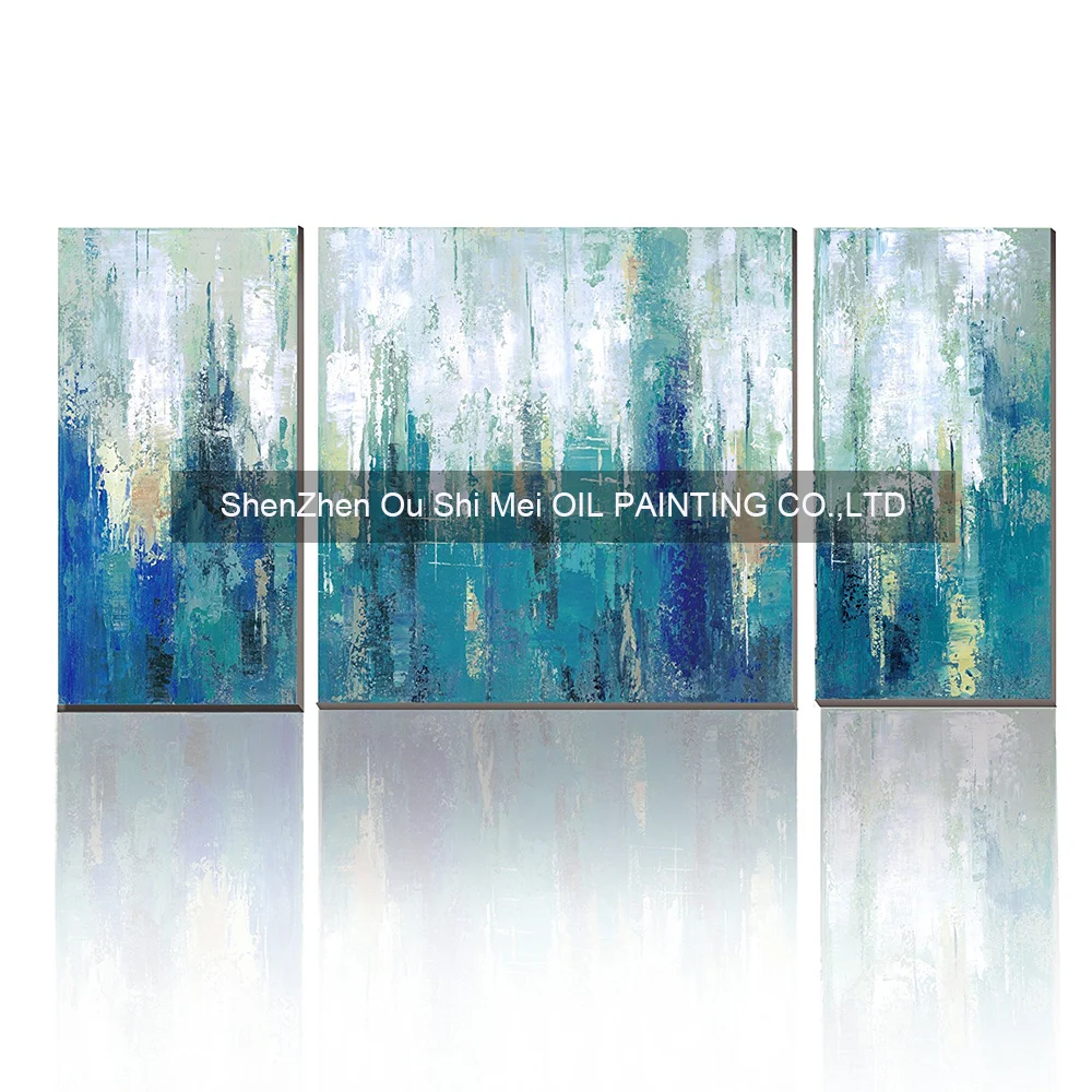 Ручная роспись современная абстрактная зеленая живопись на холсте масляная