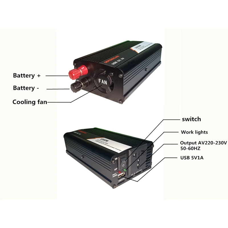 18V20W солнечная панель + 12V контроллер 1000W инвертор Dc12V-Ac230V комплект генерации