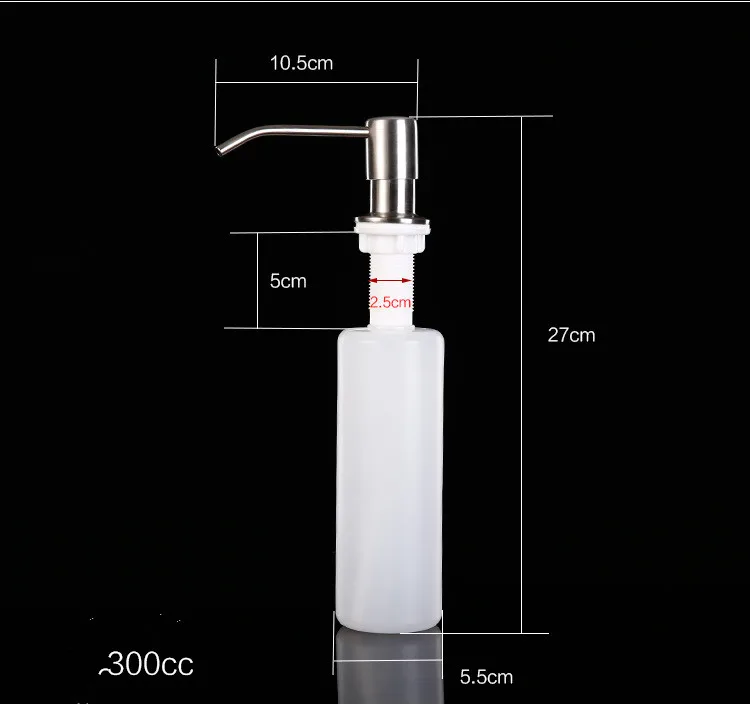 Countertop 304 SUS Nickel Brushed Liquid Soap Dispensers 2018 Wholesale Stainless Steel Kitchen Sink Dispenser | Обустройство дома