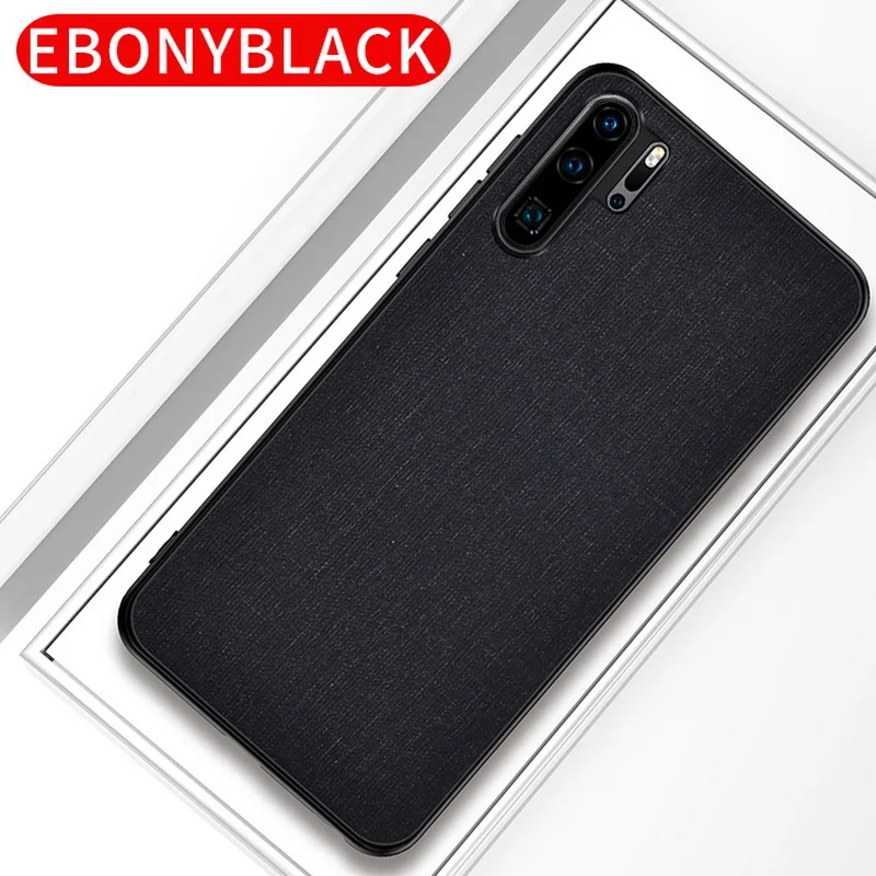 Black Чехол для huawei P30 P20 Pro mate 20 Lite, чехол s, тонкая ткань, жесткая задняя крышка для huawei P Smart Plus Z Nova 4 4E 3i 3E - Цвет: Black