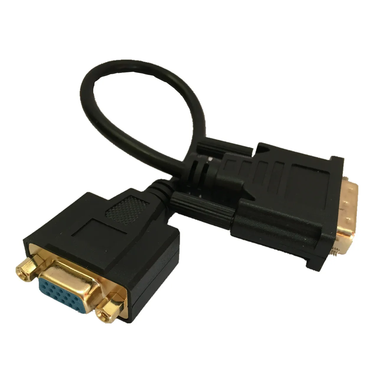 Кабель-адаптер DVI-VGA DVI-I 24 + 5 штекер-VGA HD15 Женский позолоченный для игр DVD ноутбуков