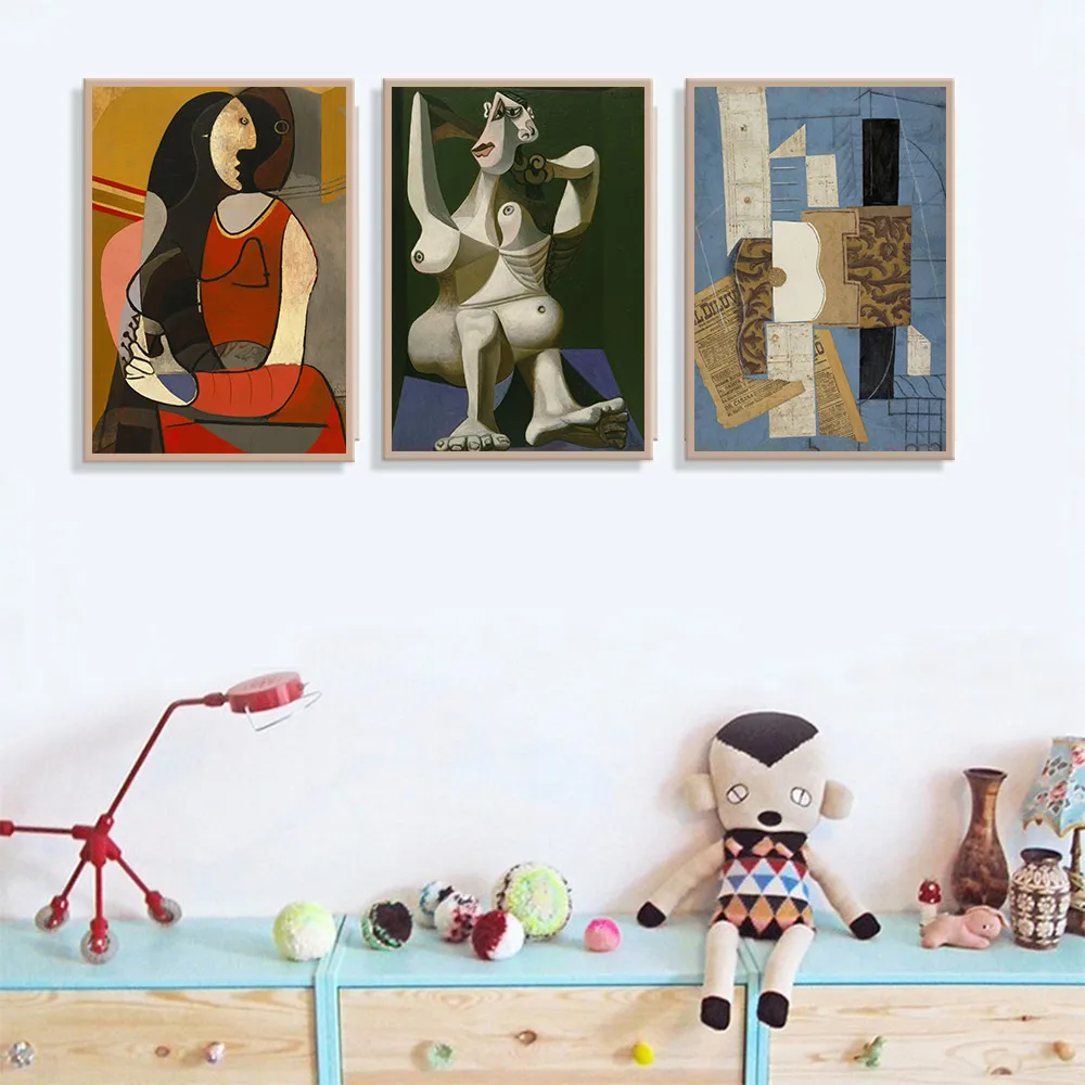 Абстрактные скандинавском Плакаты и печать поп Книги по искусству Куадрос Decoracion