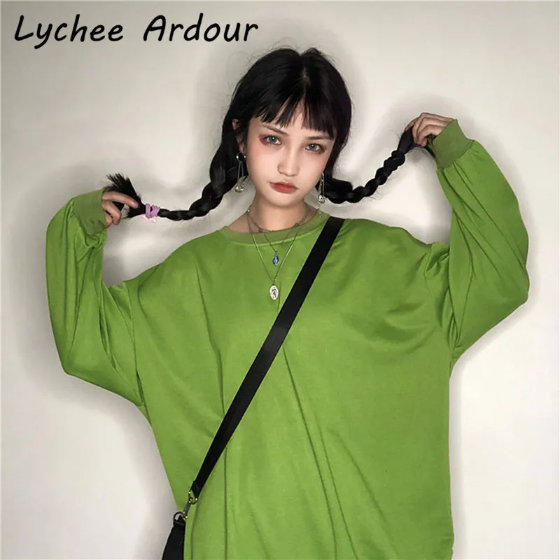 Lychee Ardour толстовка с круглым вырезом и длинным рукавом женские свободные