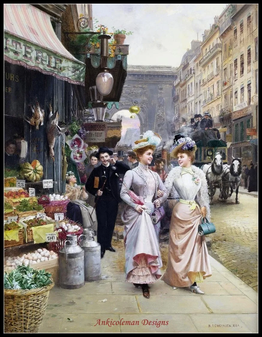 

Embroidery Counted Cross Stitch Kits Needlework - Crafts 14 ct DMC Color DIY Arts Handmade Decor - Strolling on Street