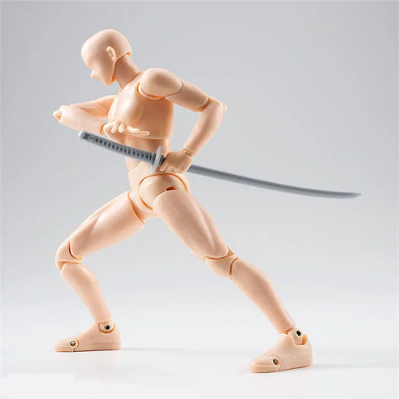 Male Female Movable body joint Action Figure Black PVC Art painting Anime model doll Mannequin Sketch Draw Human | Игрушки и хобби
