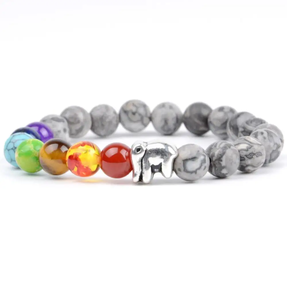 4 7chakra bracelet Модные мужские часы наручные ювелирные изделия 7 Чакра Исцеляющие буддийские браслеты для женщин мала-Йога ювелирные изделия подарок Прямая поставка - Окраска металла: 4 7chakra bracelet