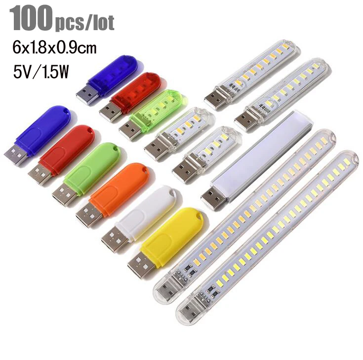 100 шт./лот портативный мини USB 5 в ночной Светильник для деловых подарков