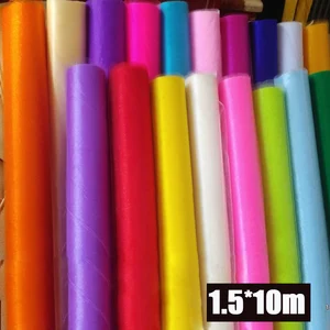 Рулон органзы HAOCHU, 150 см * 10 м, с кристаллами