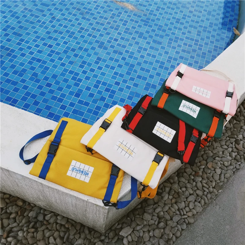 Menghuo одежда высшего качества для женщин Холст Рюкзак Bookbag женский двойного