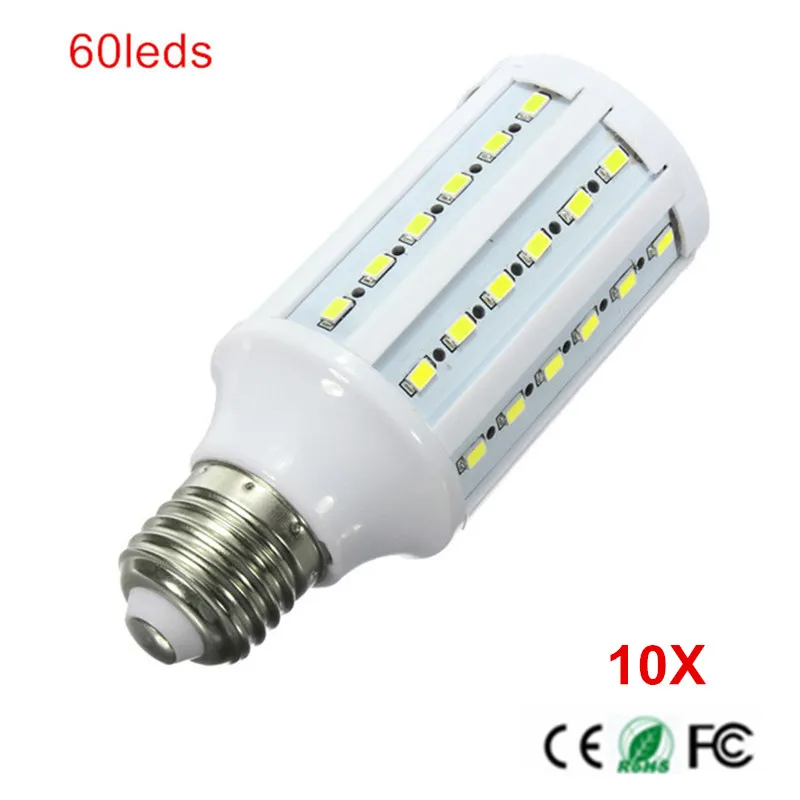 

Высокая мощность E27 15 Вт Светодиодная лампа 60 LED 5630 SMD Светодиодная лампа кукурузы 1400LM AC85-265V AC110V/220 V холодный белый/теплый белый 10 шт