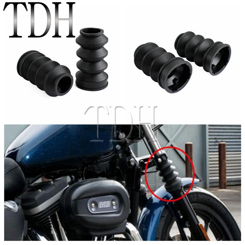 Черная мотоциклетная крышка вилки 39 мм гетры сапоги для Harley Sportster XL883 1200 1987 и