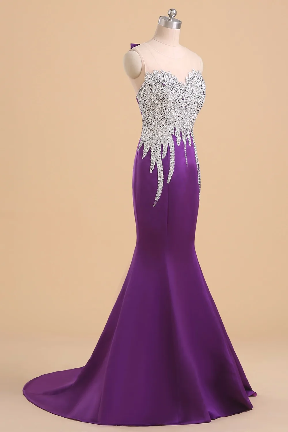 Длинное атласное платье русалка с бусинами на молнии|elegant gowns|robe de soireeevening dress |