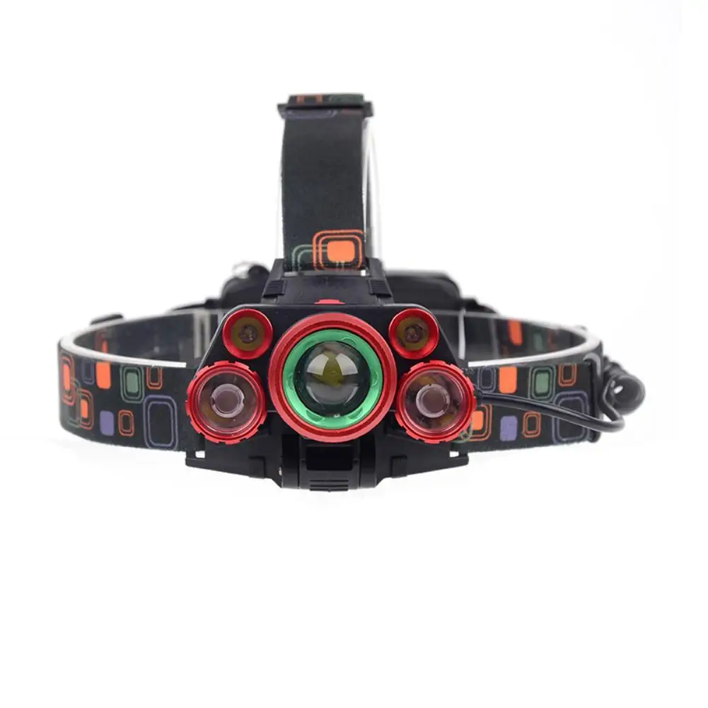 YUNMAI LED Flashlight T6 + 4 Headlight Headlamp Zoomable 8000 LM Modes 18650 Headlights for Outdoor Activity | Лампы и освещение