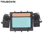 Сварочная маскашлемколпачок сварщика с автоматическим затемнением на солнечной батарее, с регулировкой большого обзора, 4 датчика дуги, DIN5-DIN13