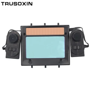 Сварочная маскашлемколпачок сварщика с автоматическим затемнением на солнечной батарее, с регулировкой большого обзора, 4 датчика дуги, DIN5-DIN13