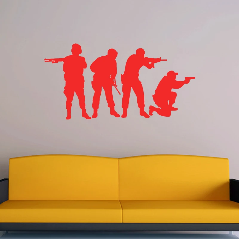 Army Soliders Boys Bedroom Cool COD Wall Art Stickers Decals Vinyl Home Room Dec | Дом и сад