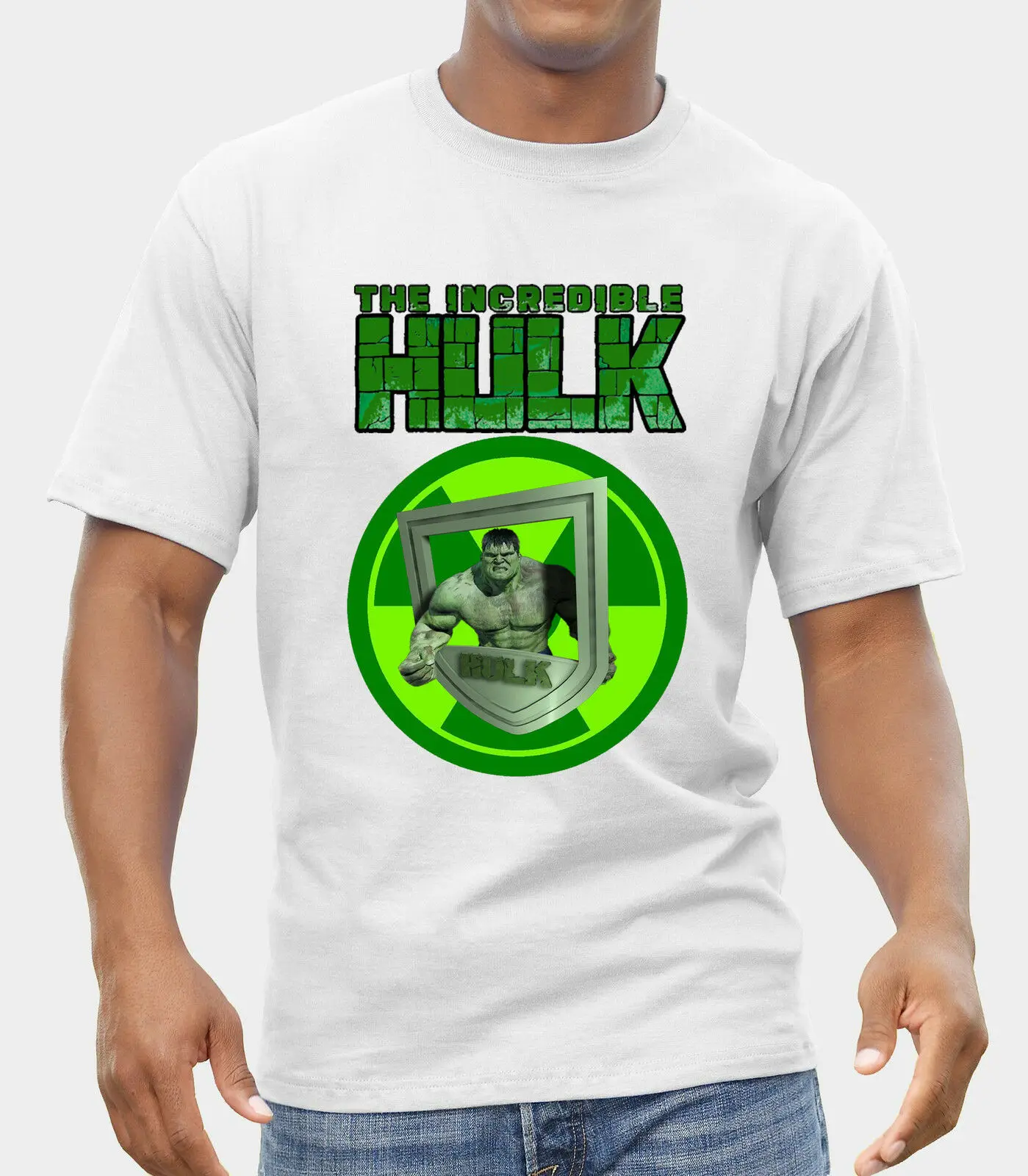 Цепь с логотипом Hulk Movies Men T Shirt FRUIT OF THE LOOM|Мужские футболки| |